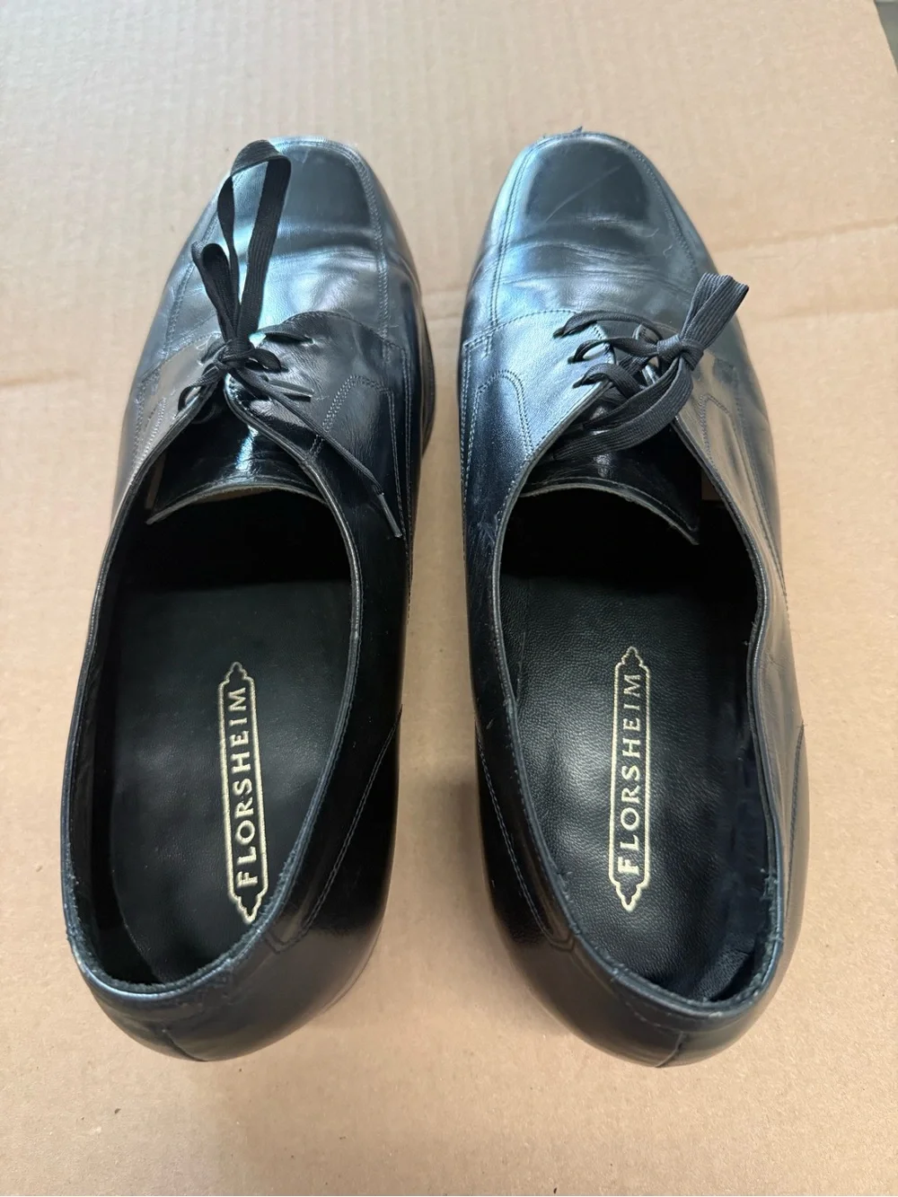 Florsheim Black Leather Derby Shoes for Men - Polished Dress Oxfords